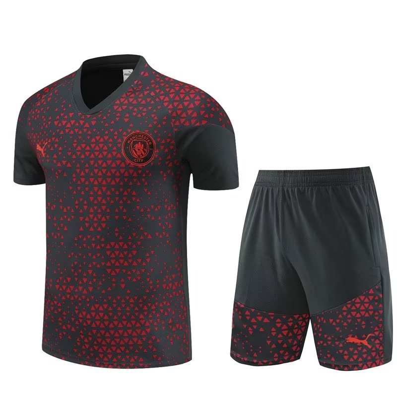 AAA Quality Manchester City 23/24 Red/Black Training Kit Jersey